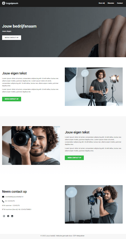 ZZP website laten maken door ZZP Webpakket